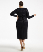 Платье-перекрут с длинным рукавом