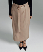 Юбка макси из экокожи