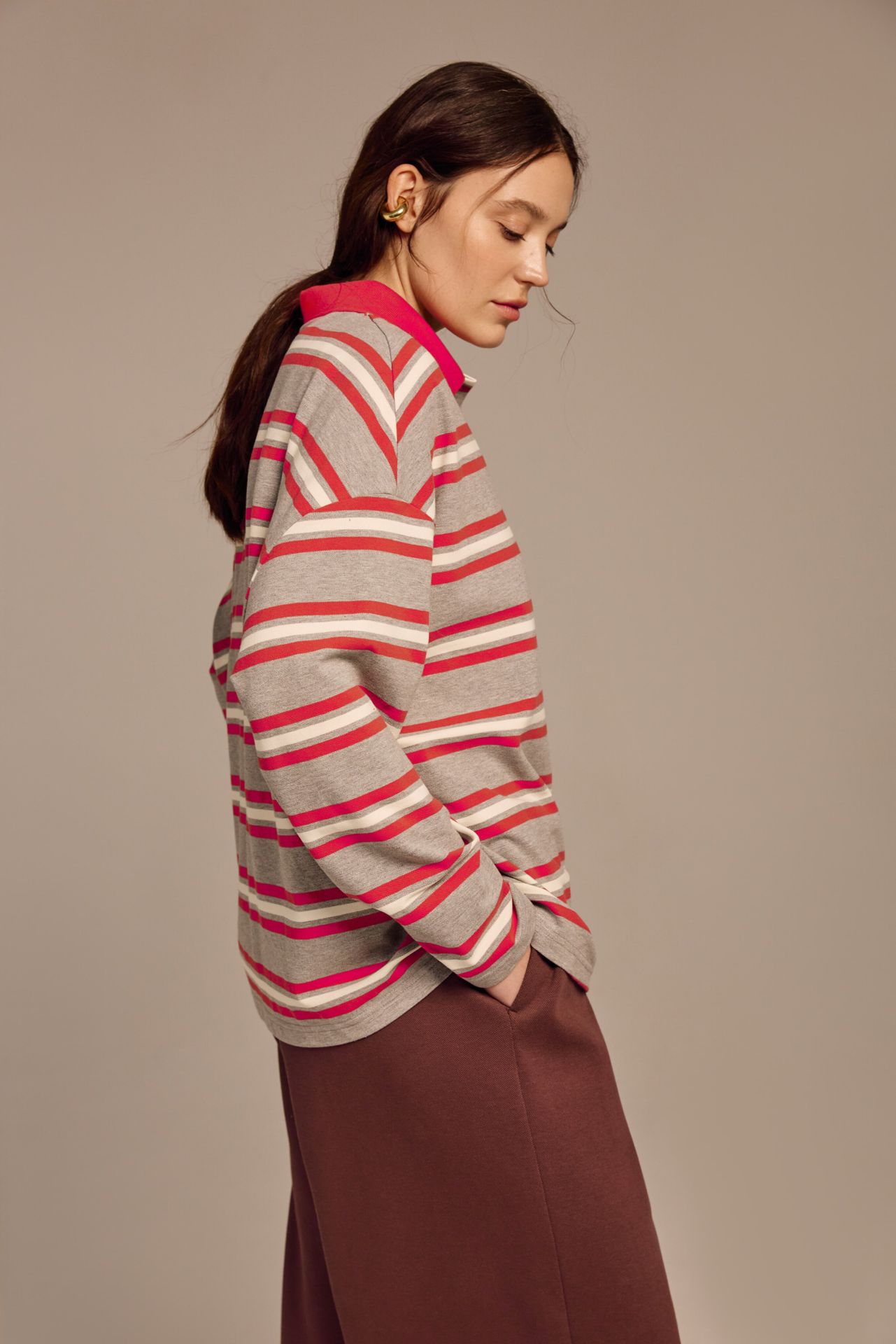 Поло с длинным рукавом Элен