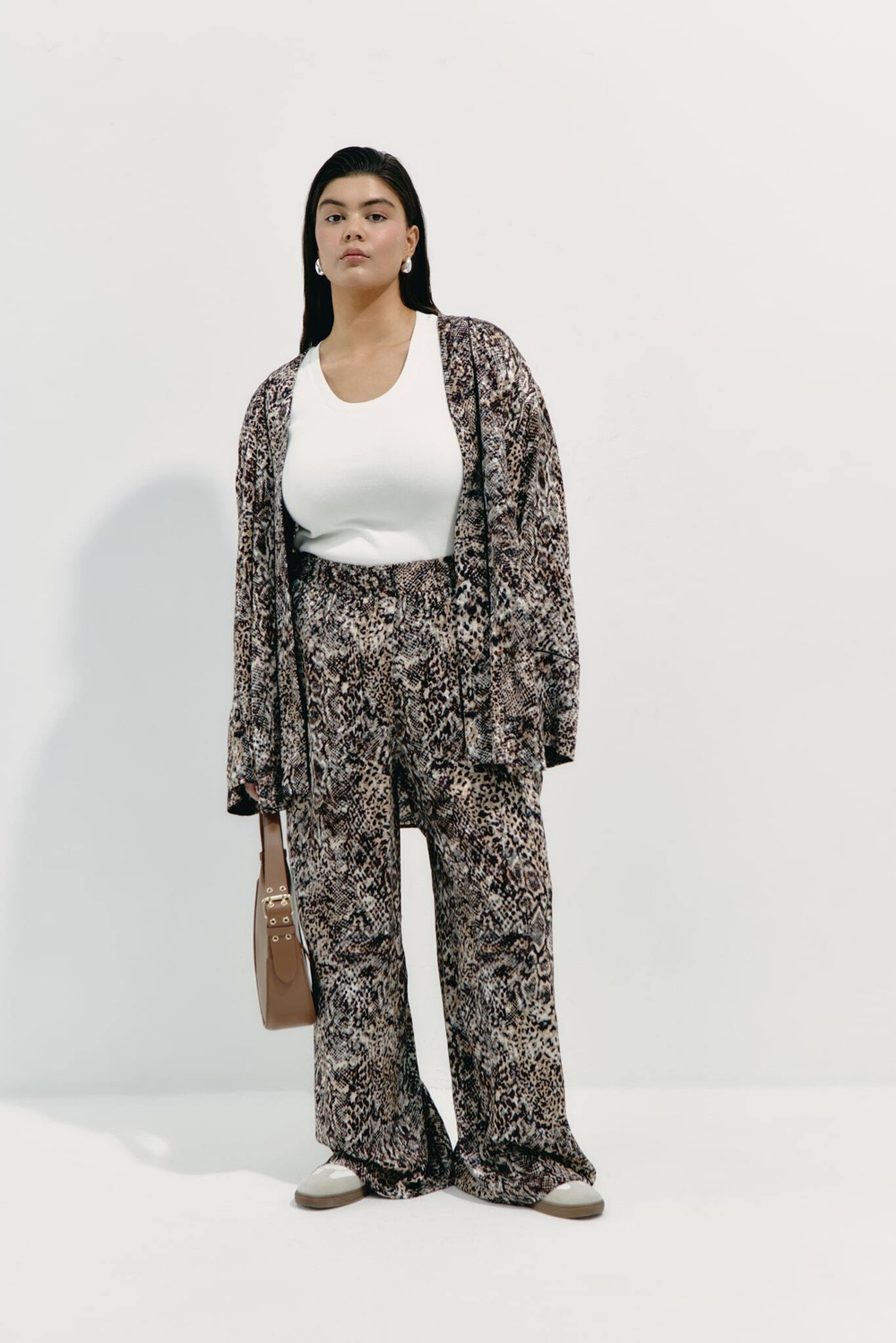 Рубашка из вискозы в технике жаккард ASTRID