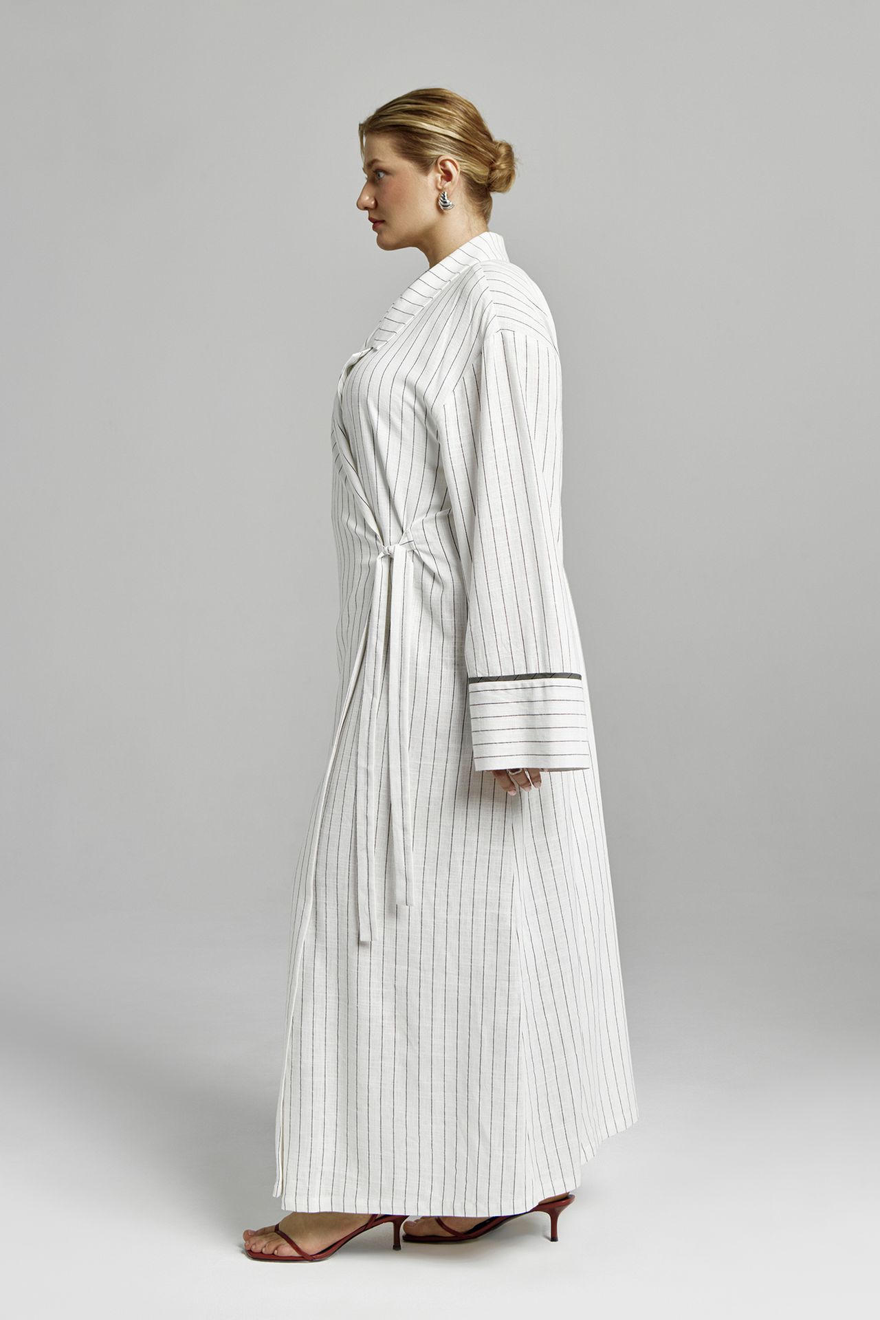 Платье-накидка лен