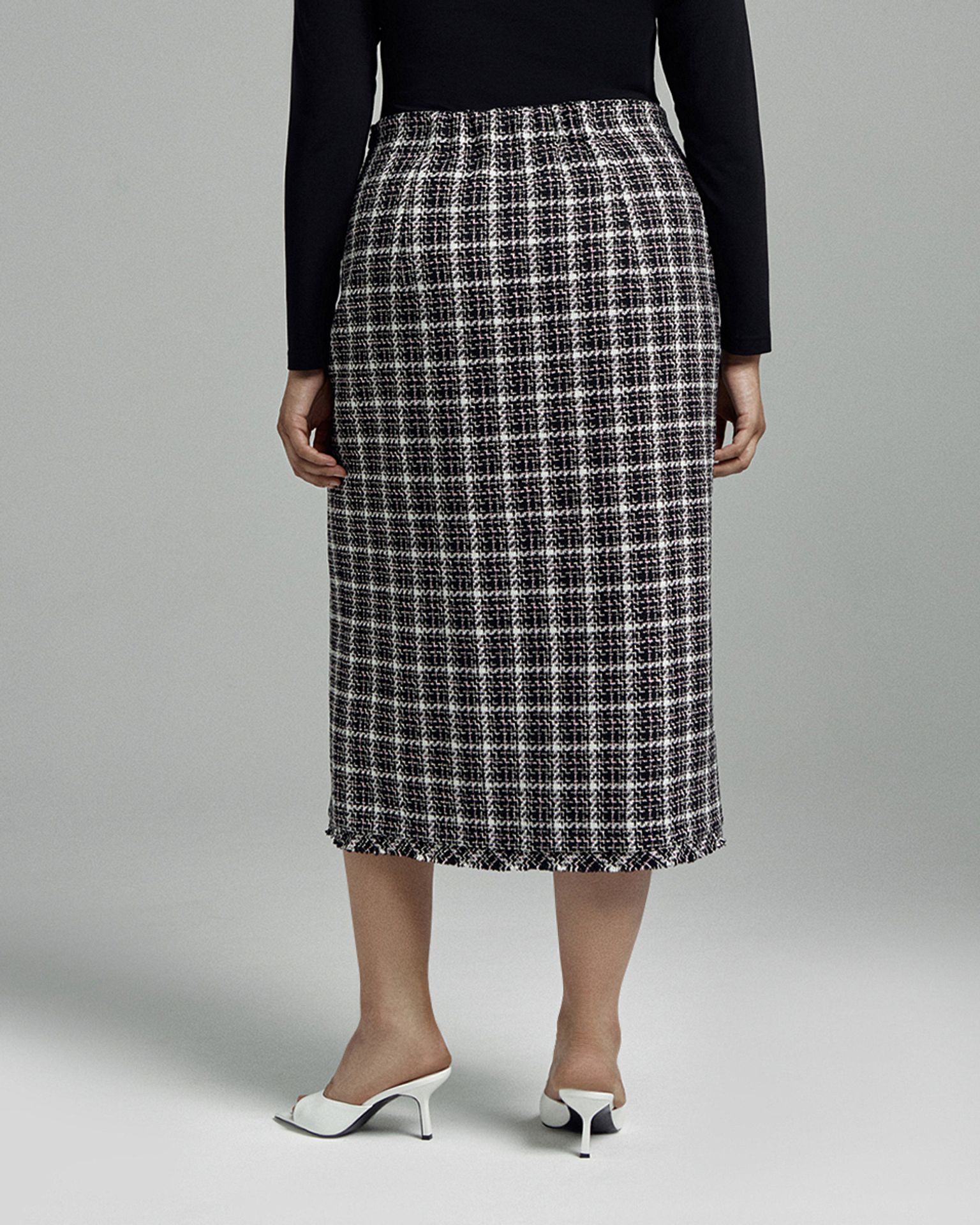 Юбка миди твидовая