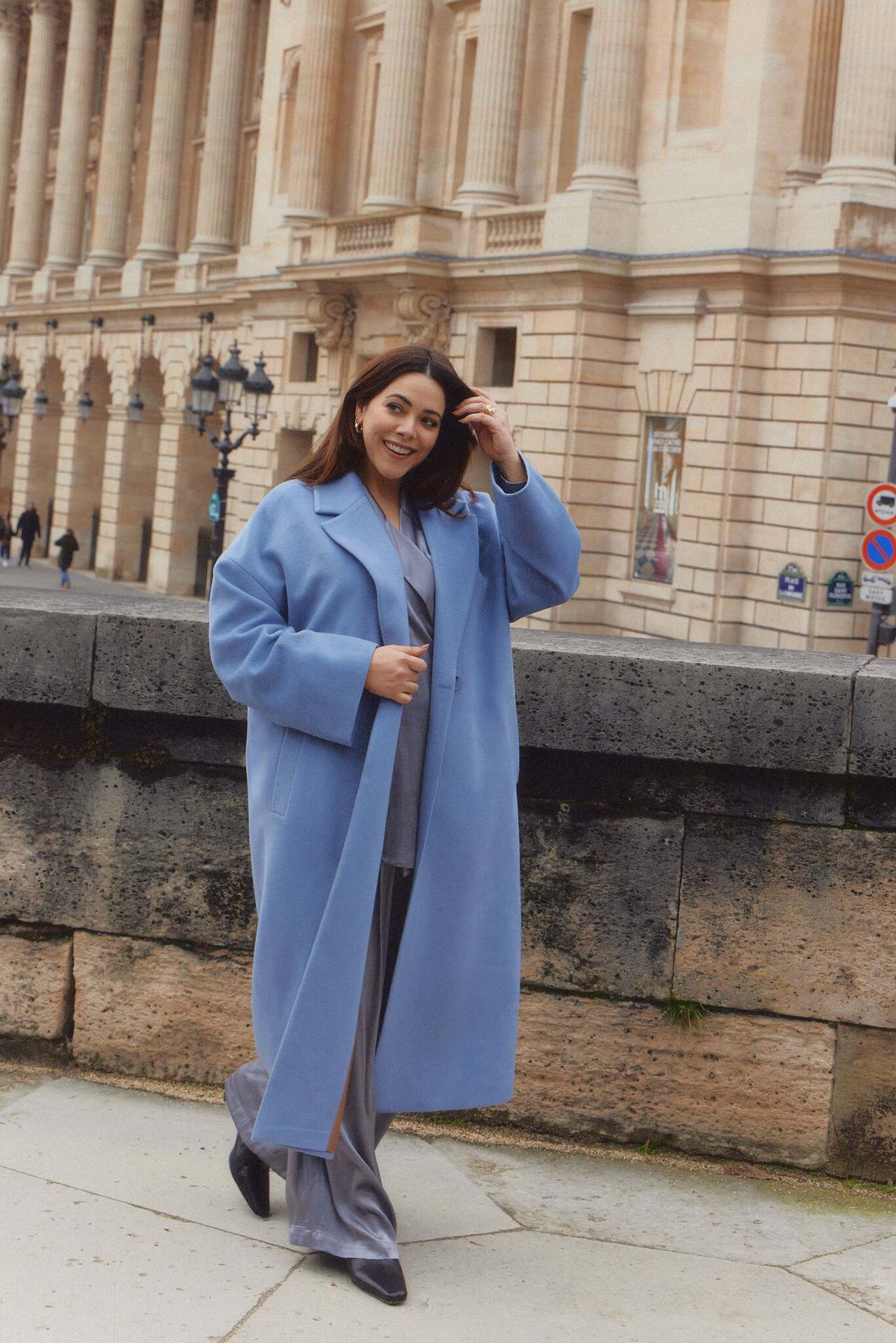 Пальто-халат из шерсти LUNAR