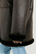 Дубленка на молнии короткая CAMERON