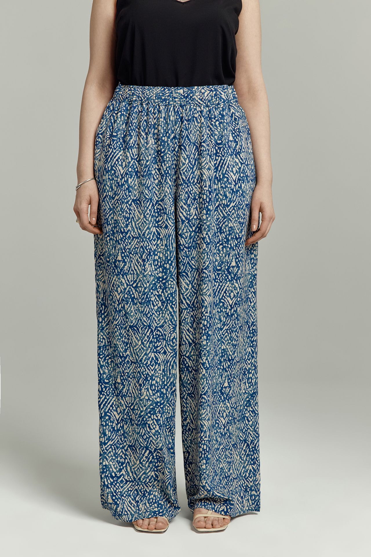 Брюки струящиеся в принте