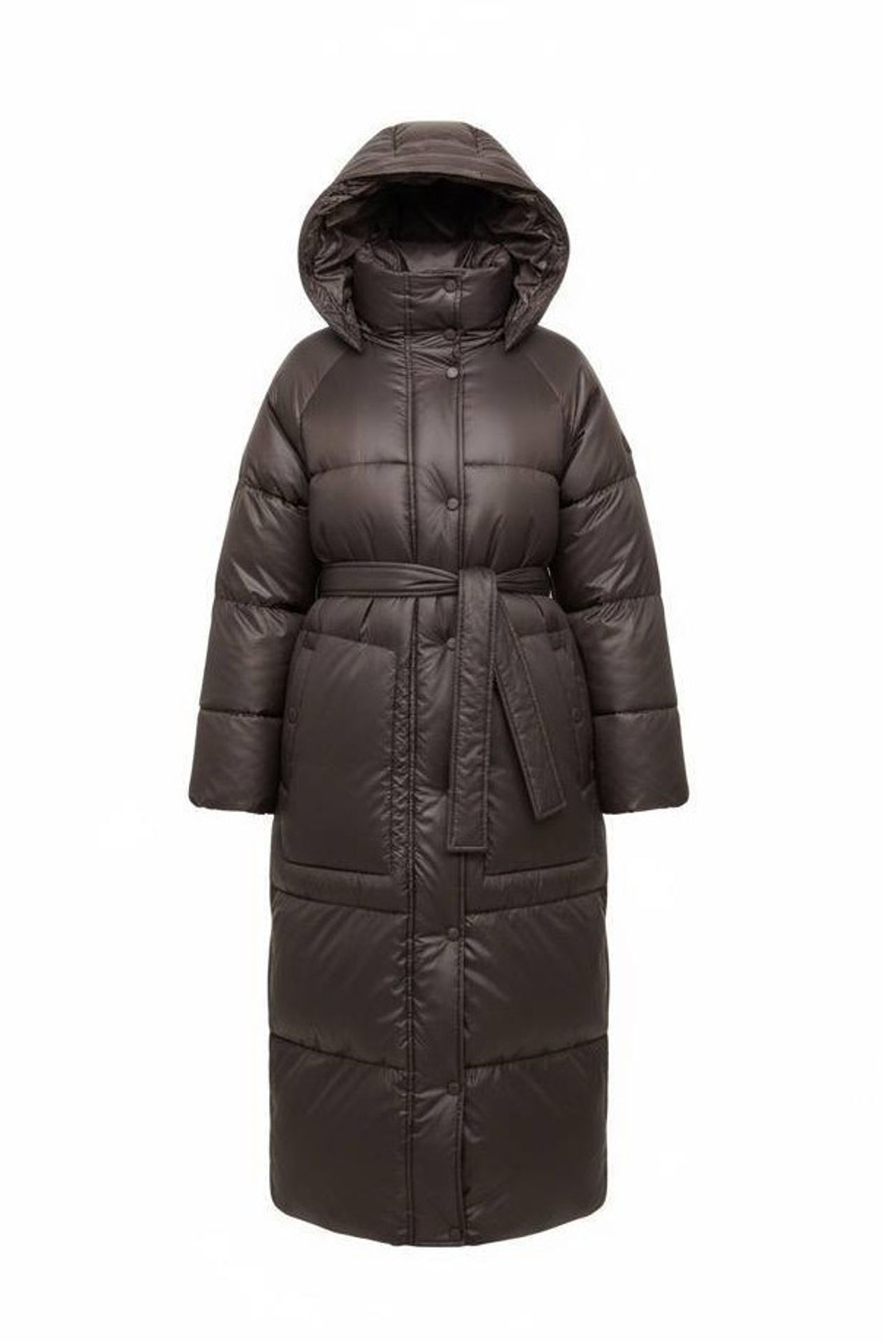 Пуховик длинный с премиальным наполнителем RENE