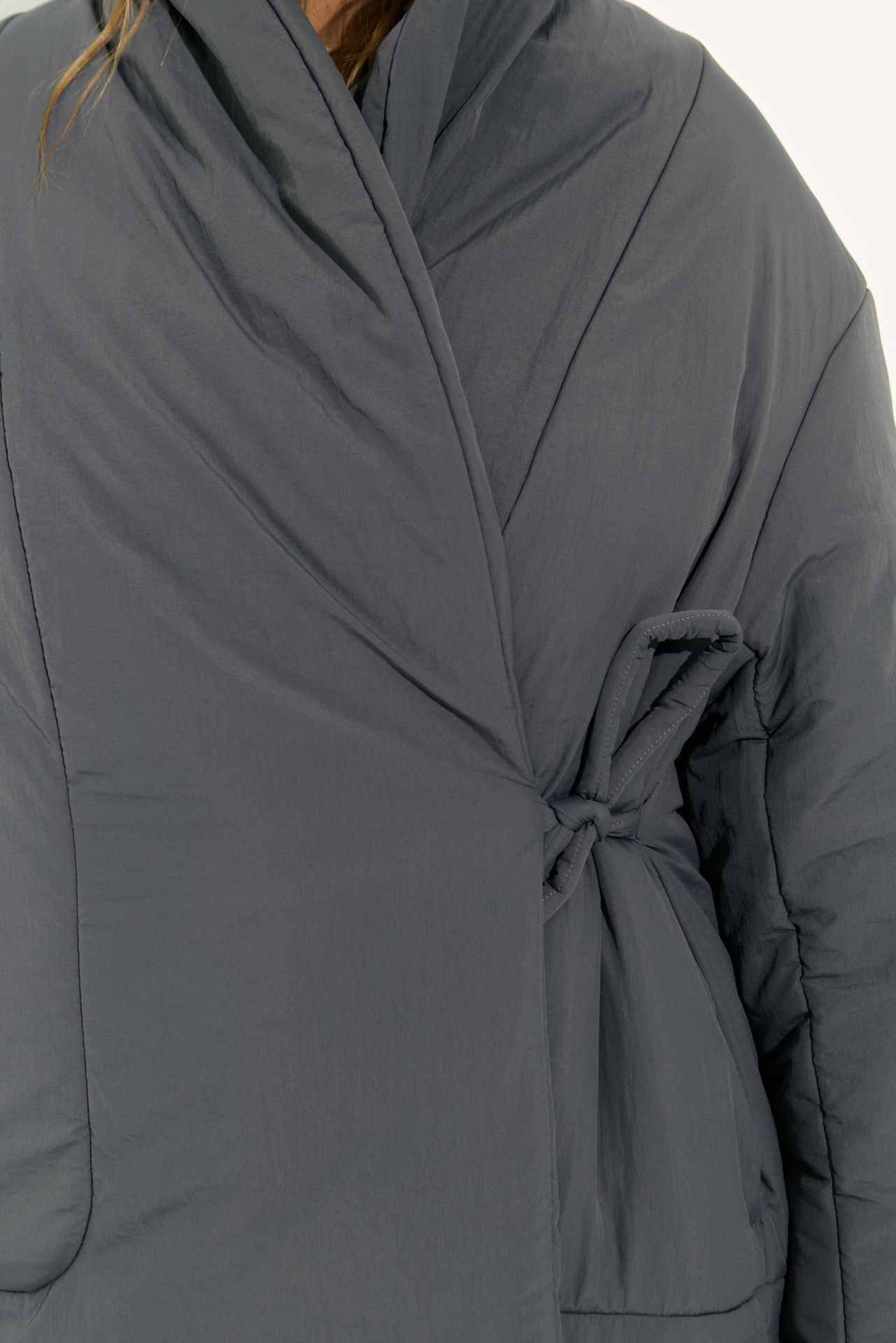 Куртка утепленная в стиле кимоно