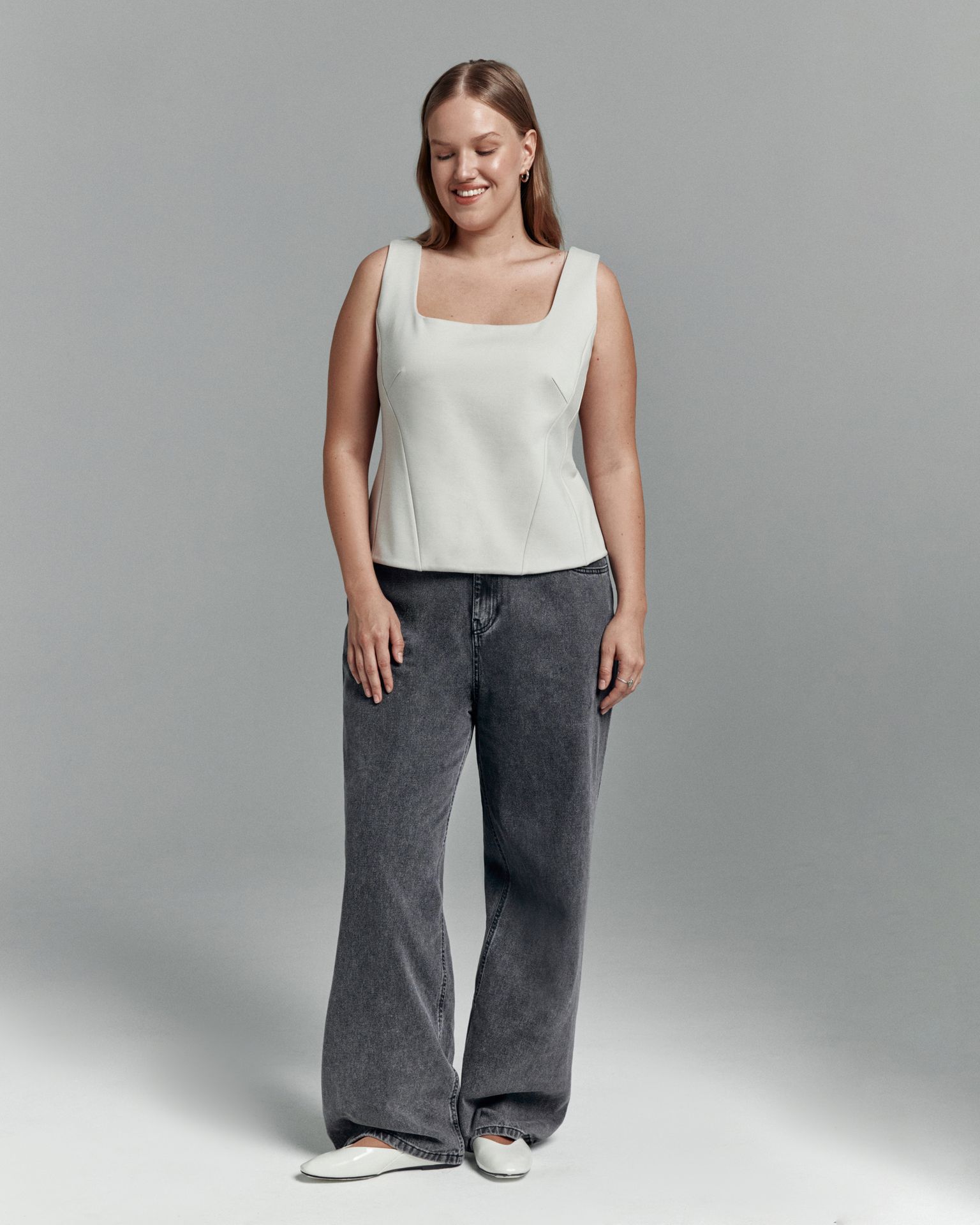 Топ трикотажный в корсетном стиле