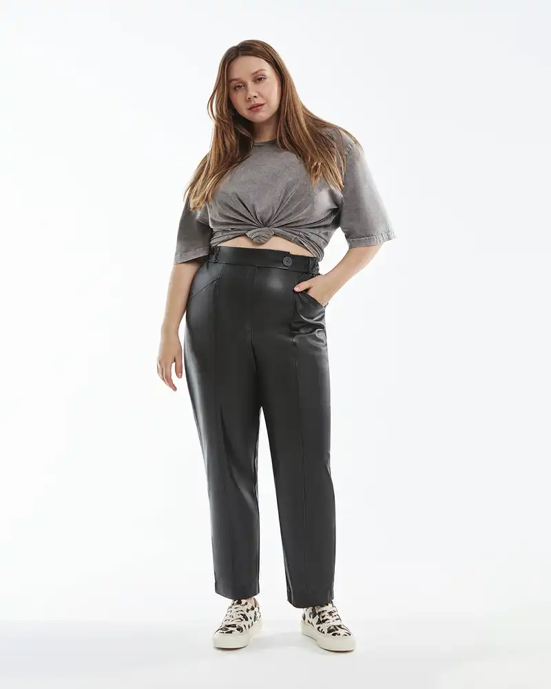 Кожаные джоггеры