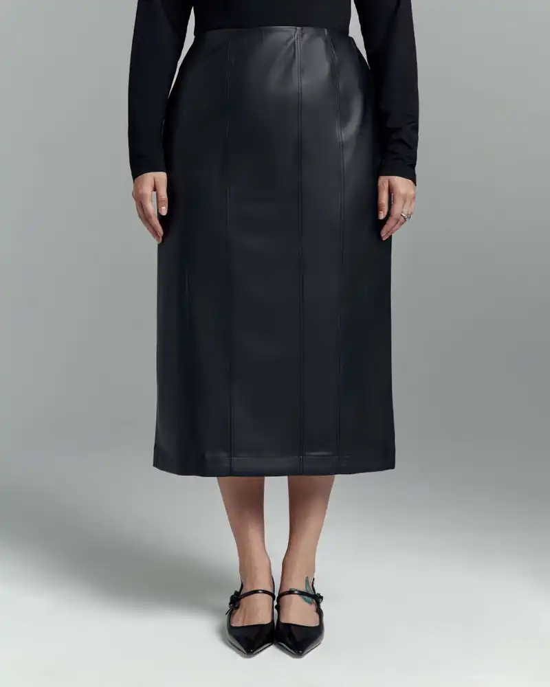 Юбка из экокожи