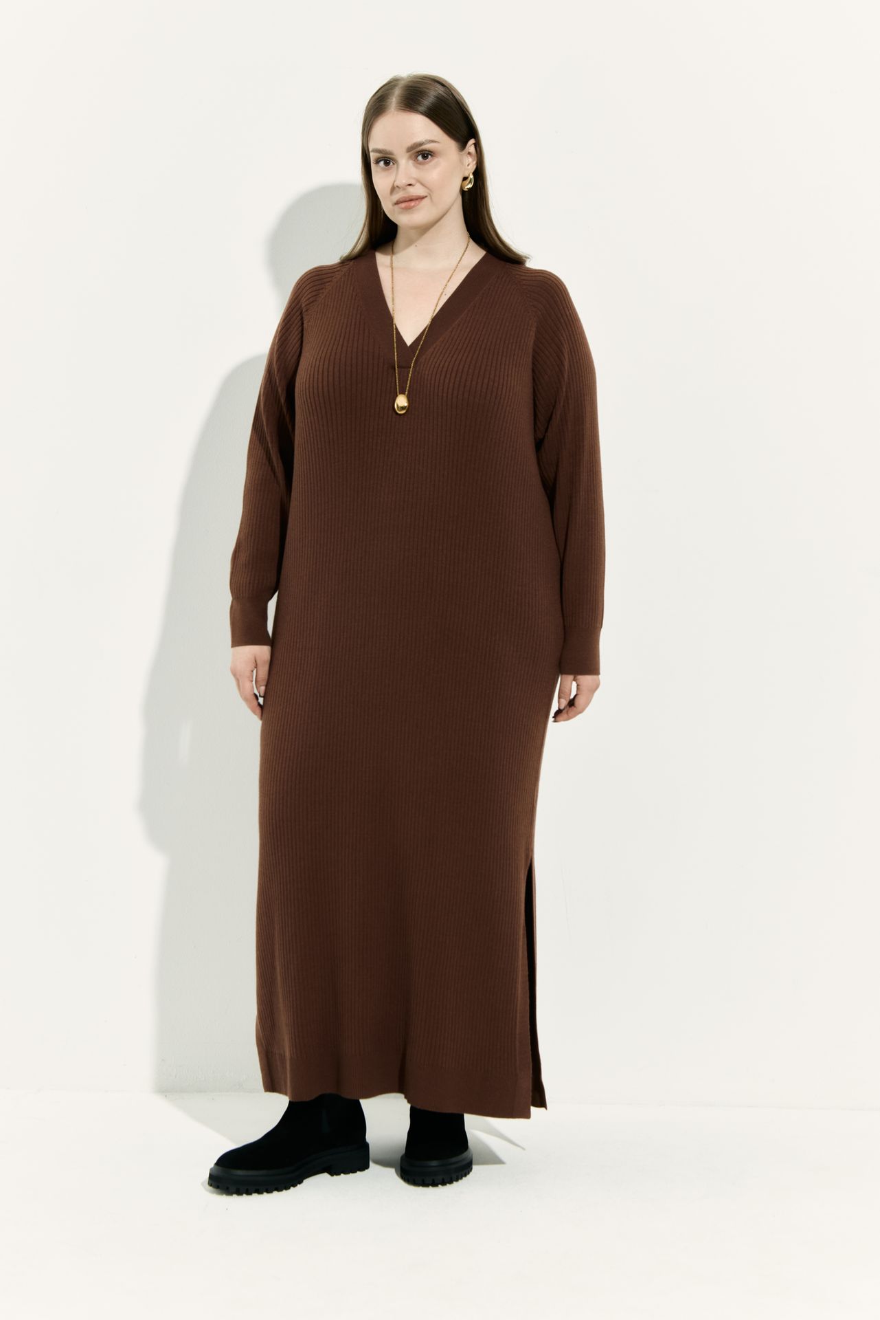 Платье-поло вязаное