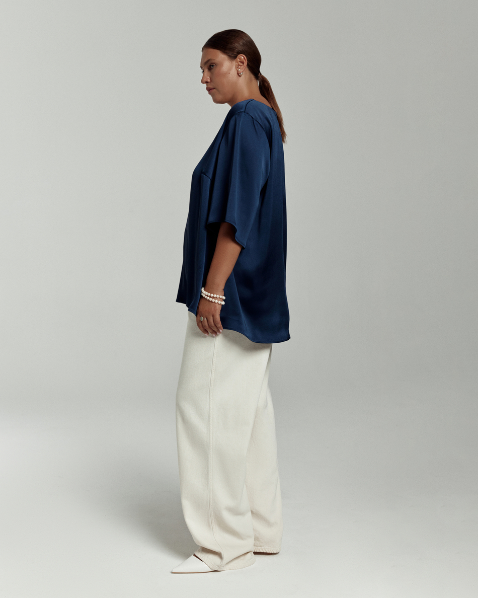 Топ-блуза струящаяся