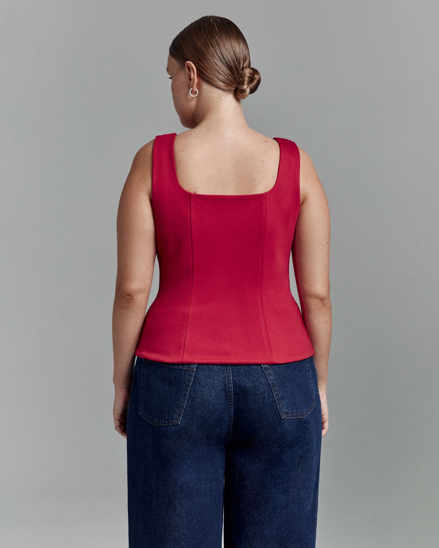 Топ трикотажный в корсетном стиле