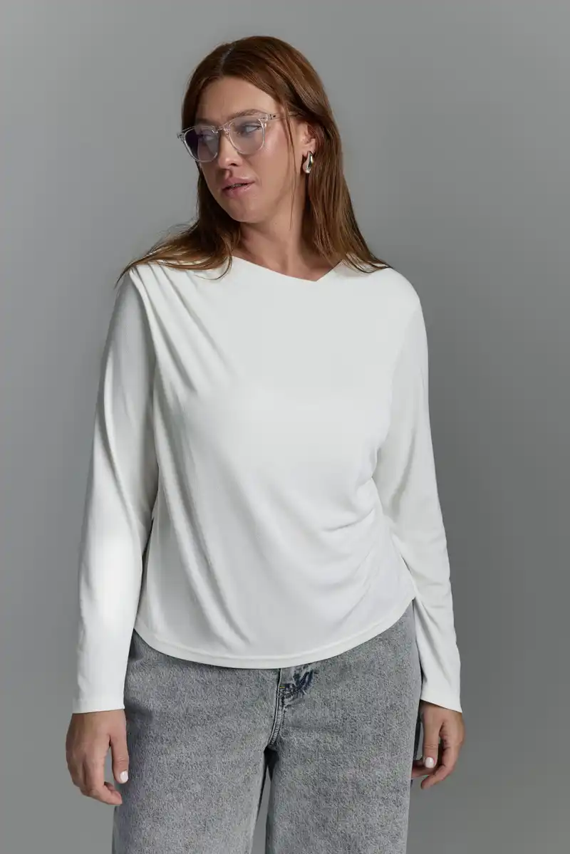 Лонгслив с драпировкой HOLO