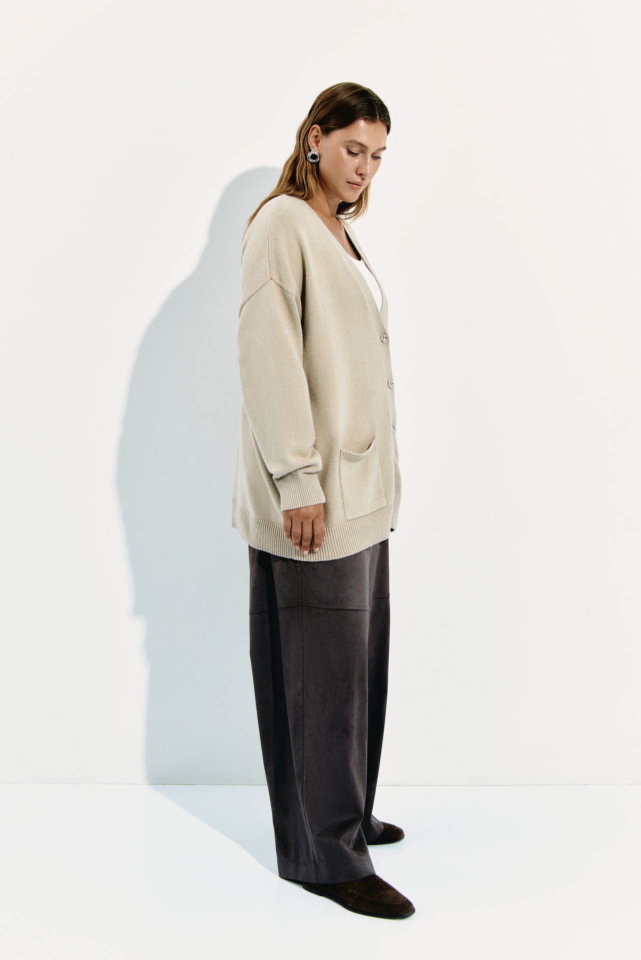 Кардиган с металлическими пуговицами