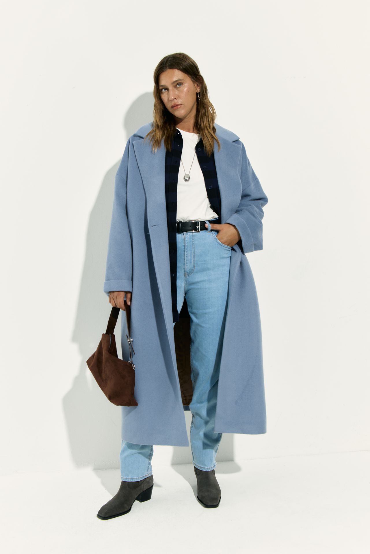 Пальто-халат из шерсти LUNAR