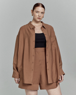 Рубашка оверсайз струящаяся