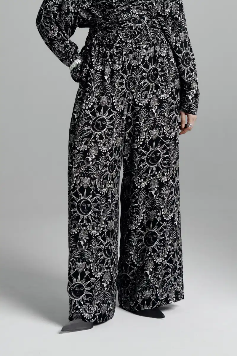 Брюки струящиеся в принте