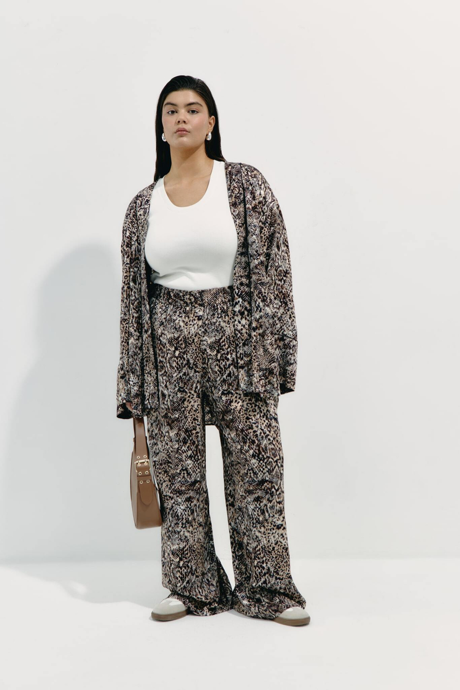 Рубашка из вискозы в технике жаккард ASTRID