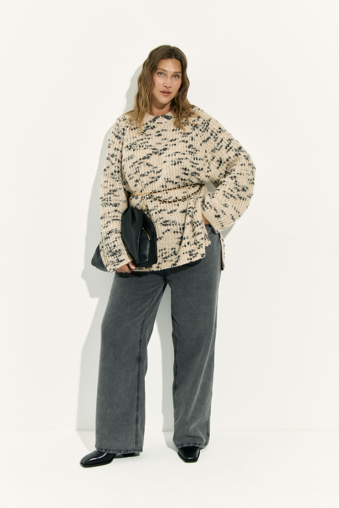 Джемпер с меланжевым эффектом