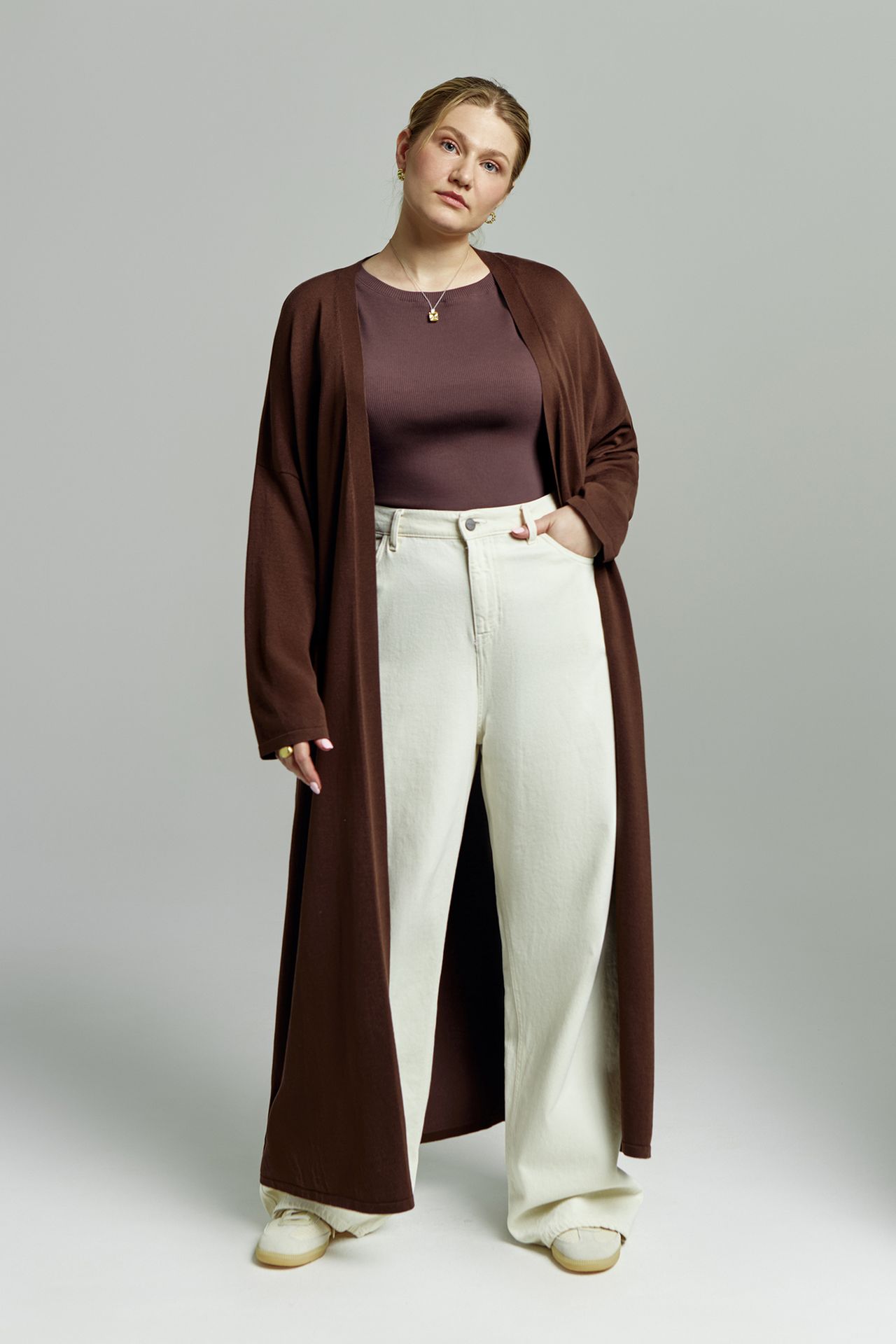 Кардиган тонкий в пол