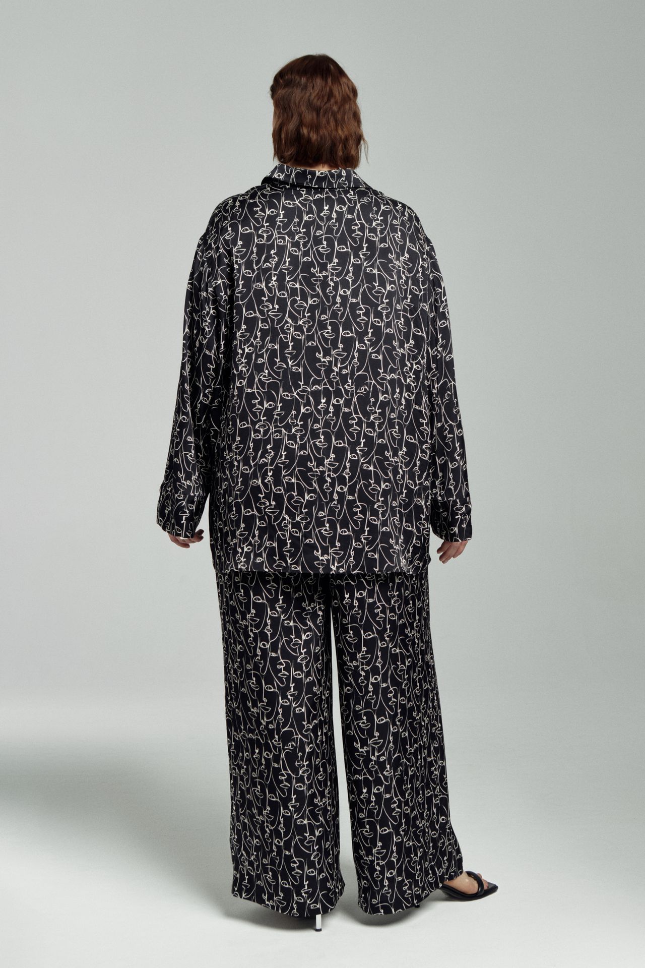 Рубашка струящаяся в принте