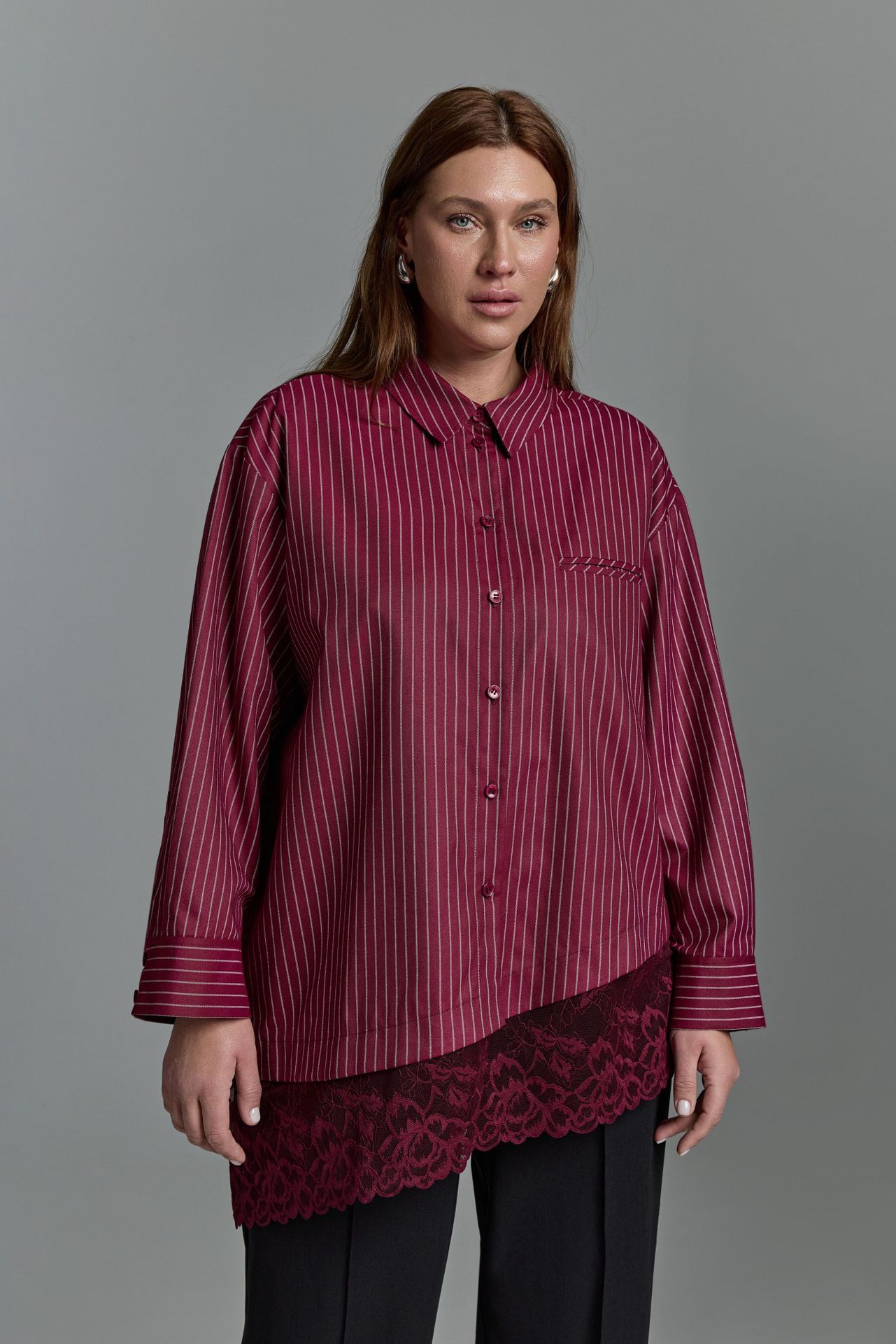 Рубашка с кружевом