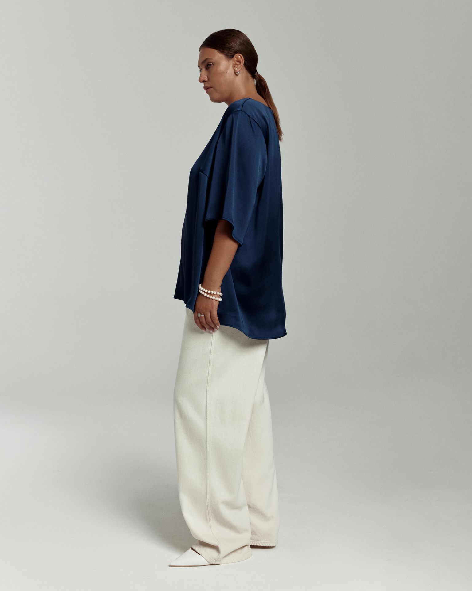 Топ-блуза струящаяся