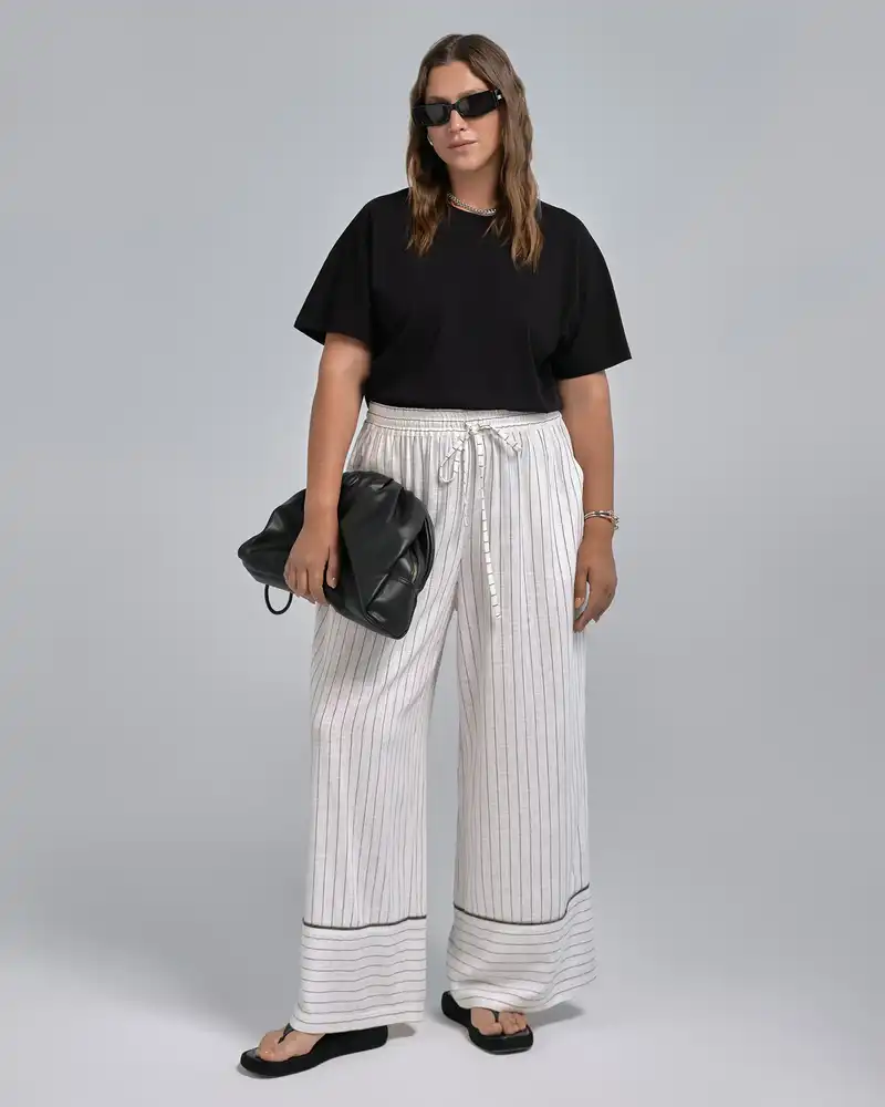 Брюки льняные