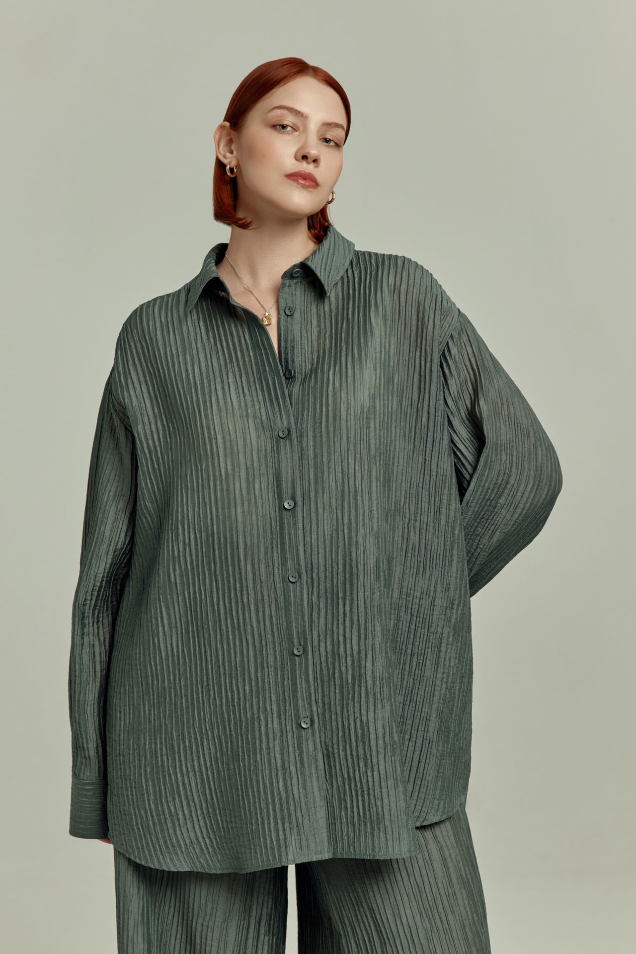 Рубашка из фактурной ткани