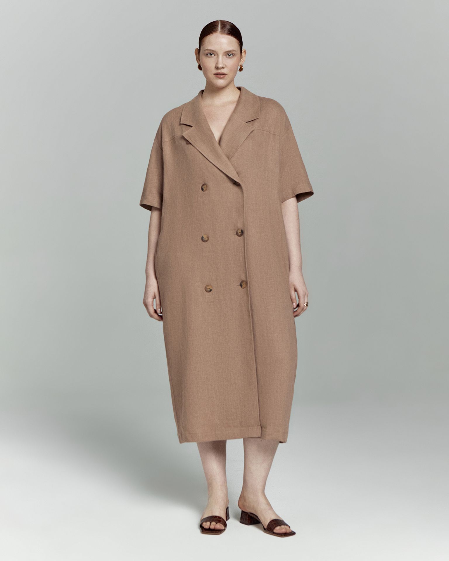 Платье-жакет изо льна