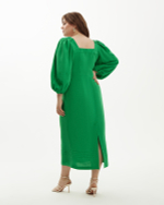 Платье миди с вырезом каре