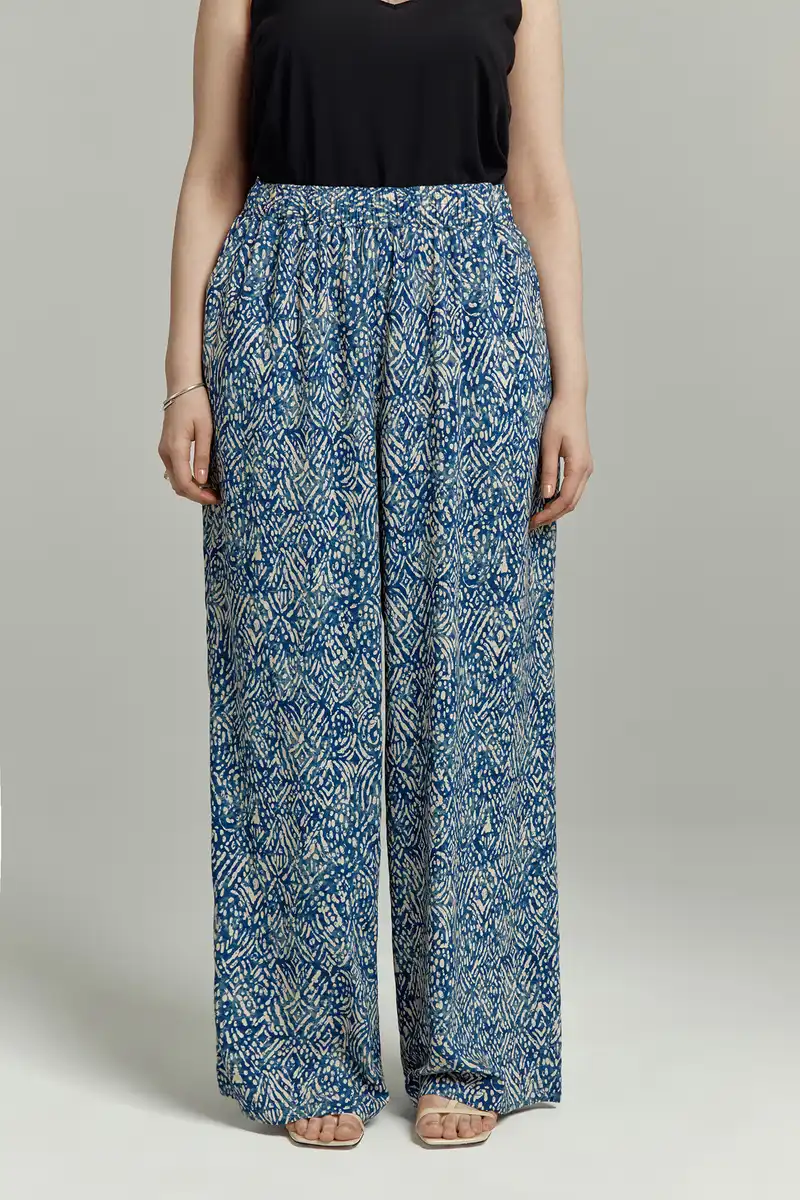 Брюки струящиеся в принте