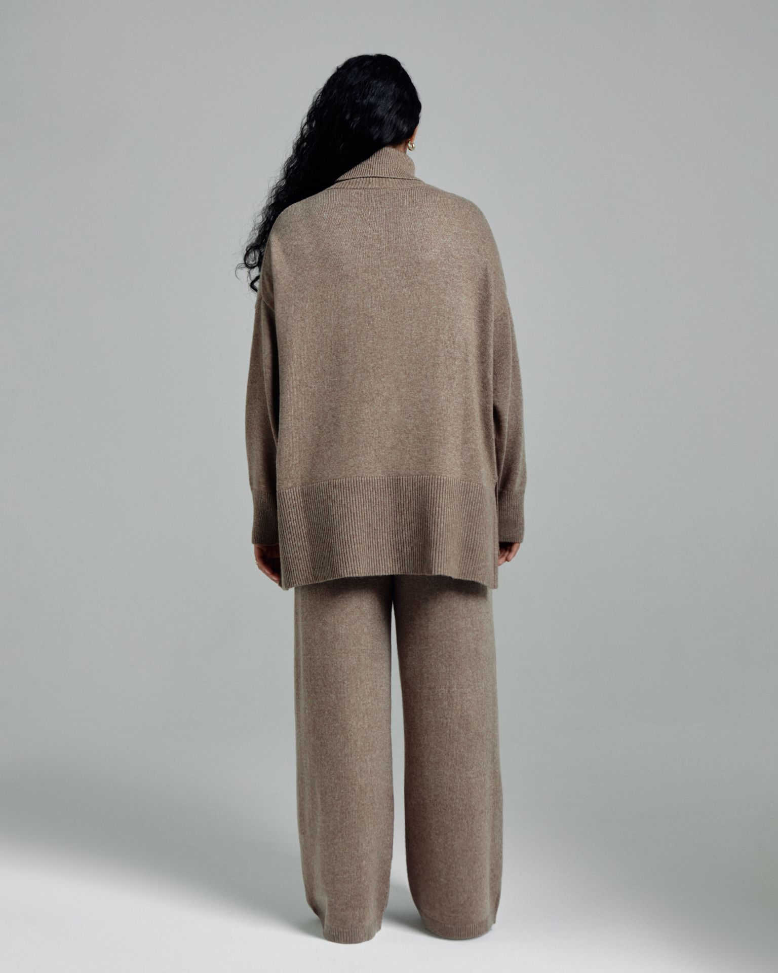 Брюки вязаные с шерстью