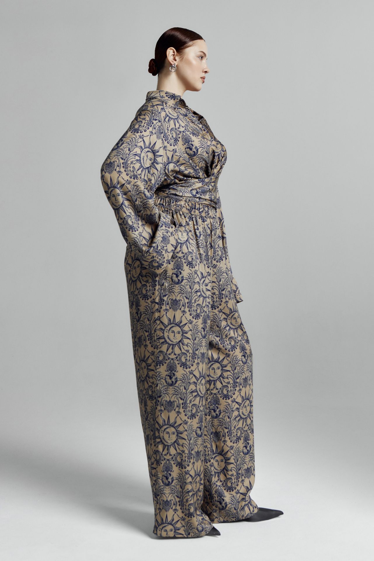 Брюки струящиеся в принте