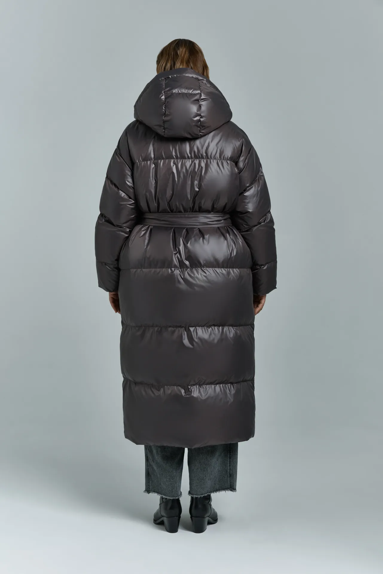 Пуховик длинный с премиальным наполнителем RENE