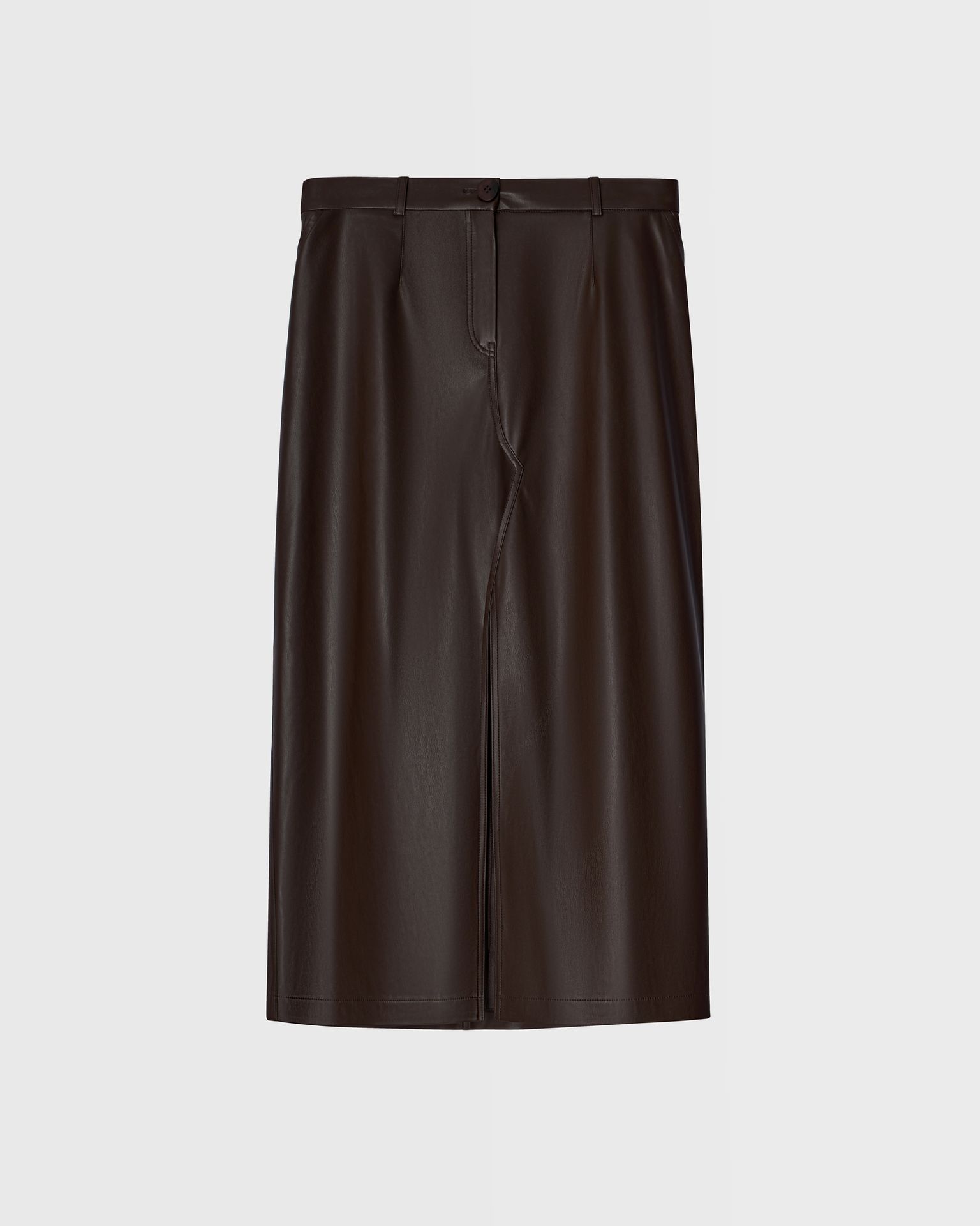 Юбка макси из экокожи