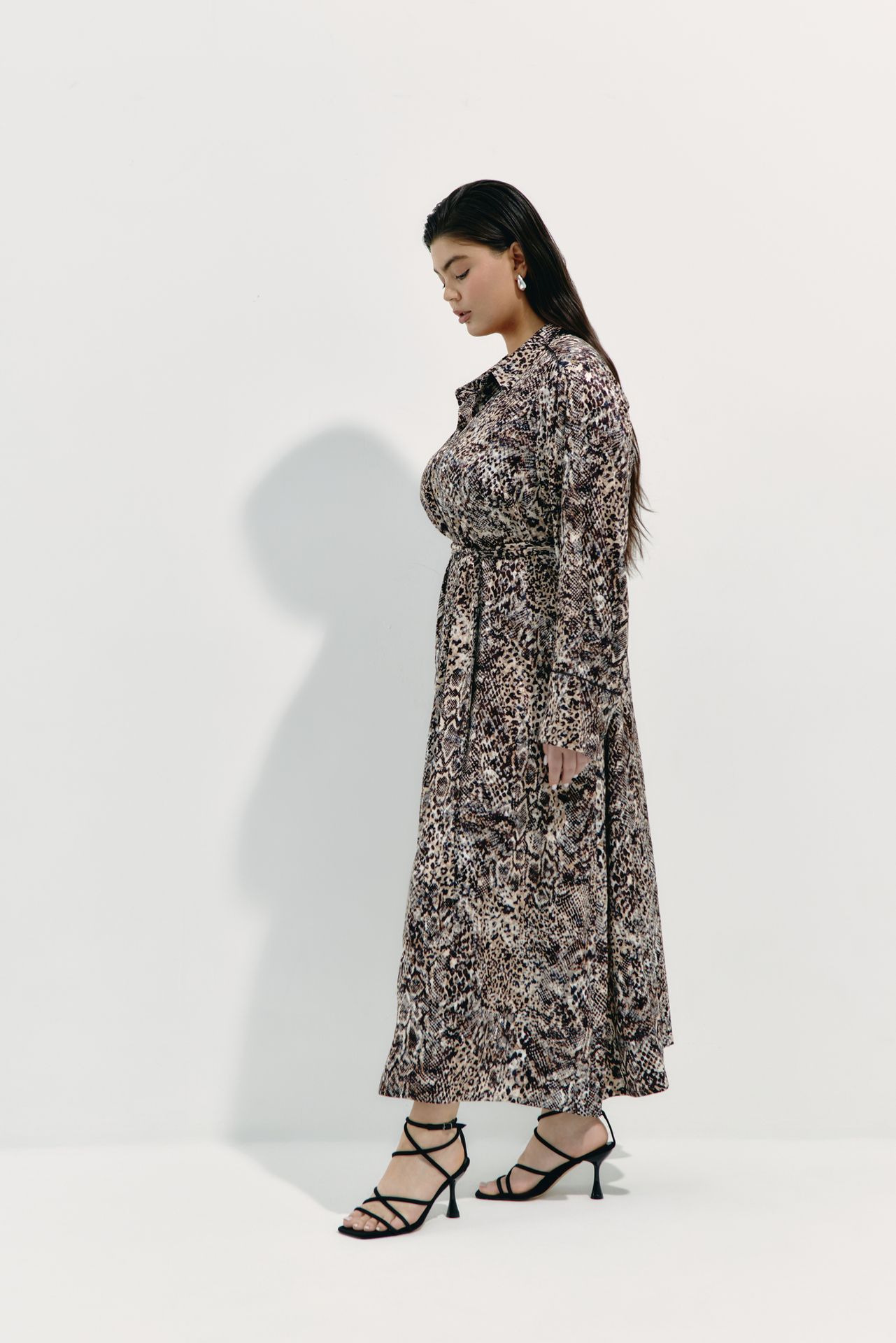 Платье из вискозы в технике жаккард ASTRID