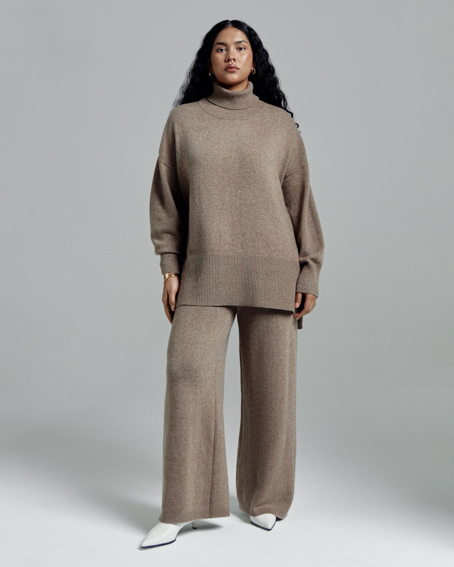 Брюки вязаные с шерстью