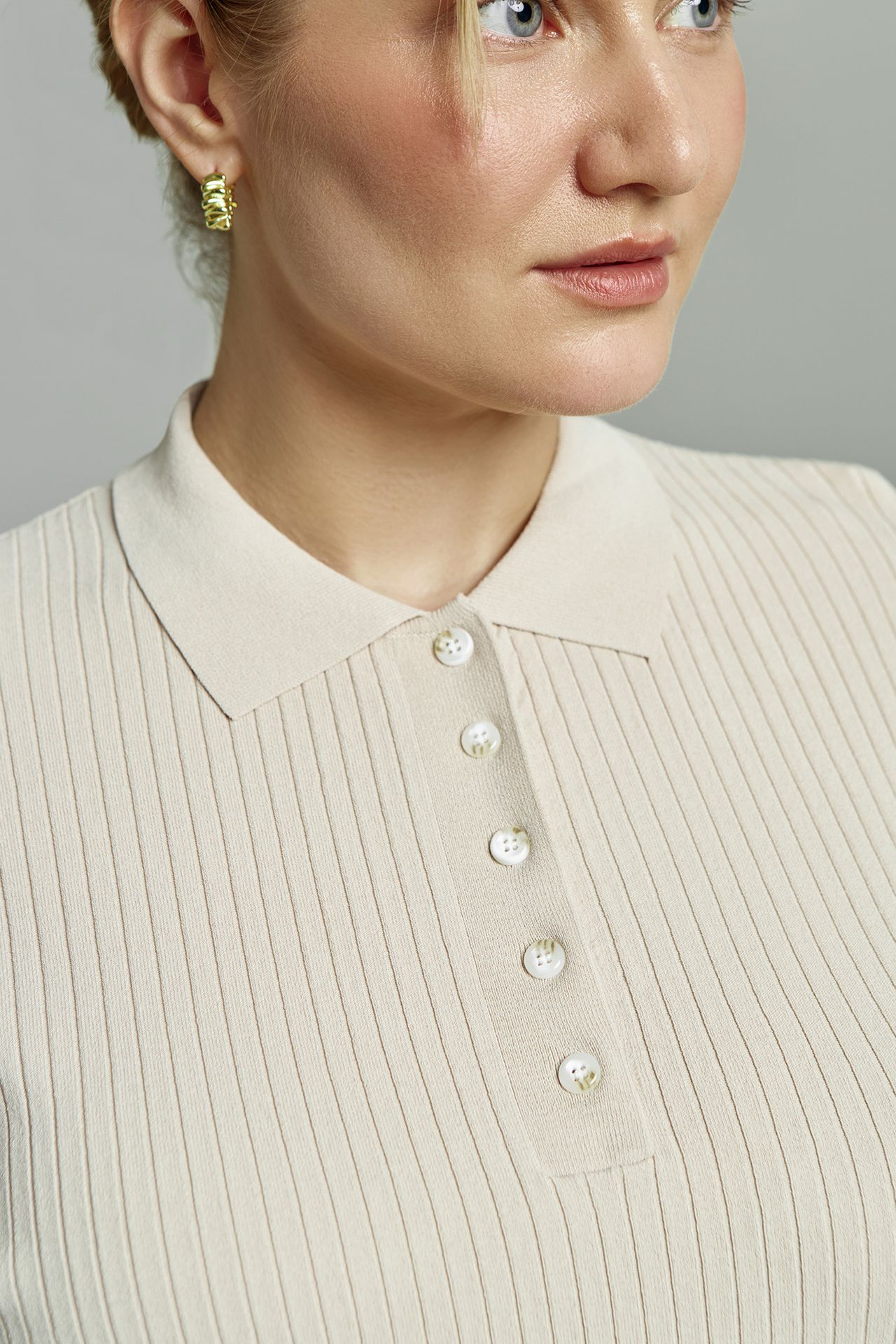 Джемпер-поло с коротким рукавом