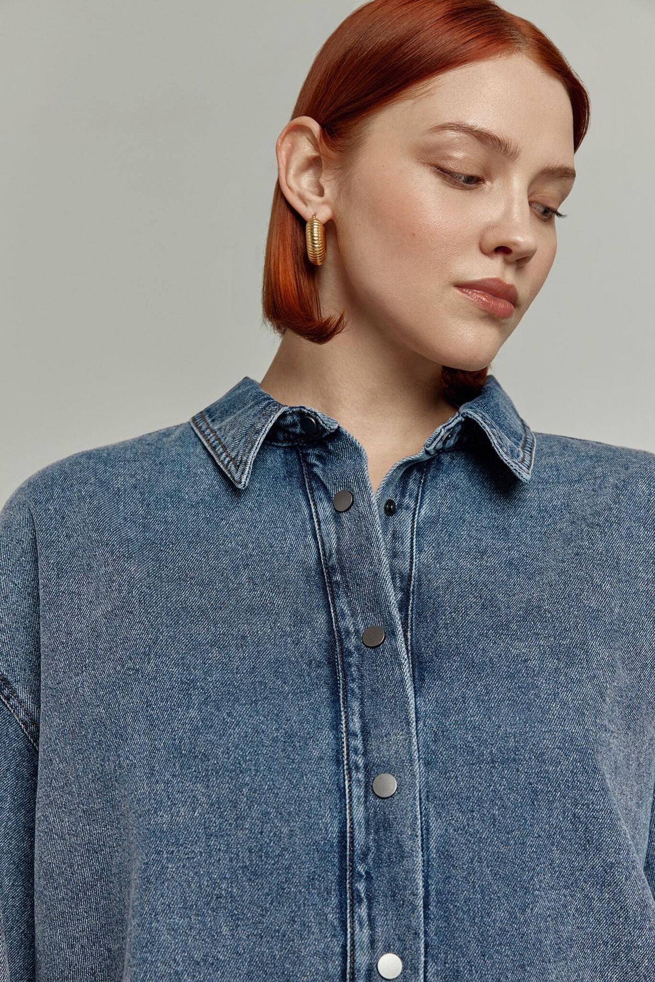 Рубашка оверсайз из денима