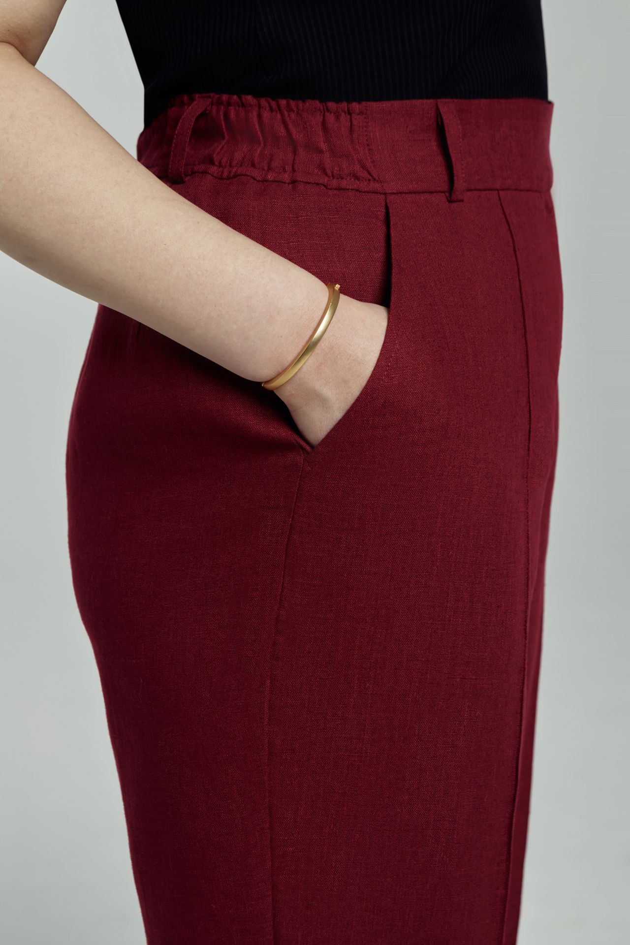 Брюки льняные