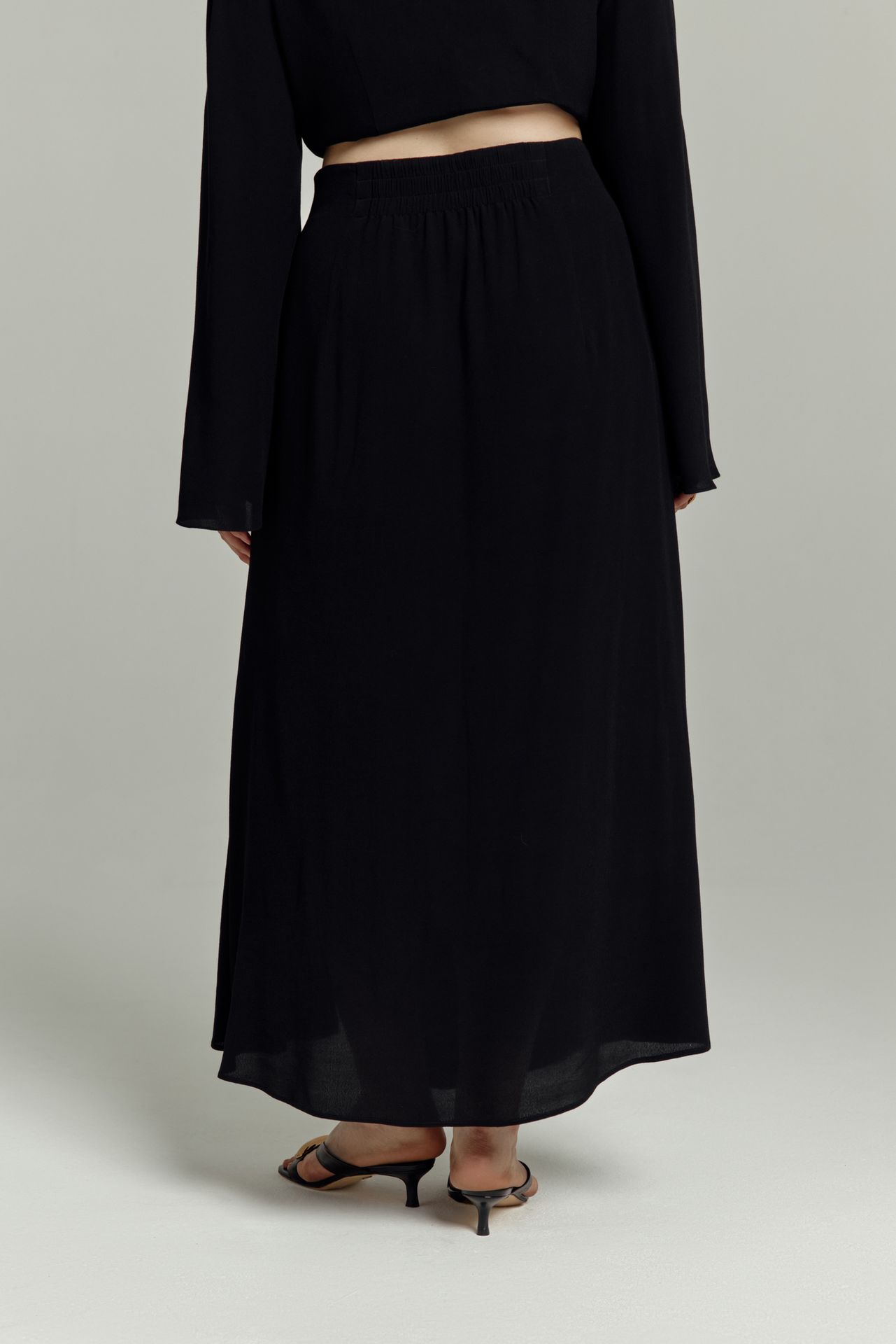 Юбка струящаяся на пуговицах