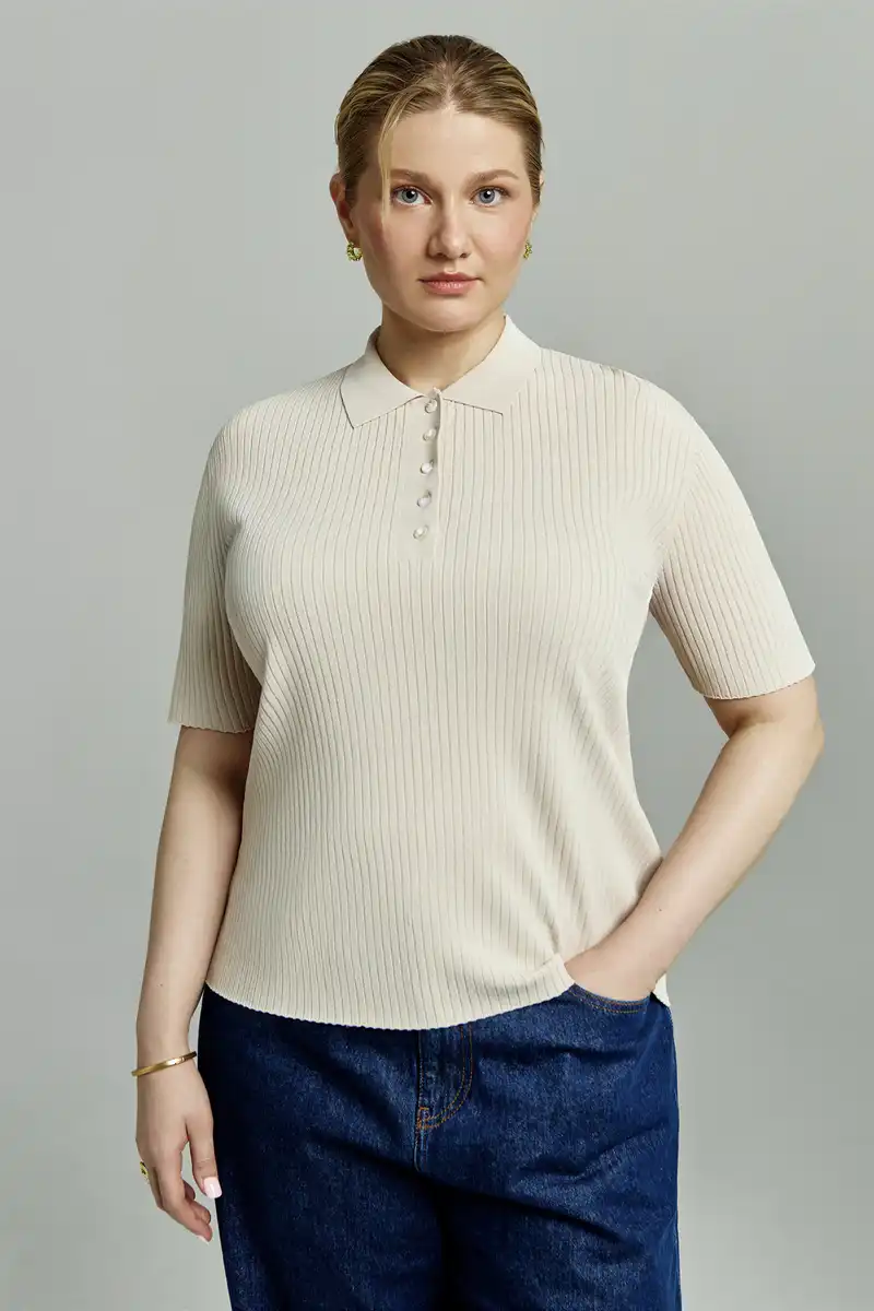 Джемпер-поло с коротким рукавом