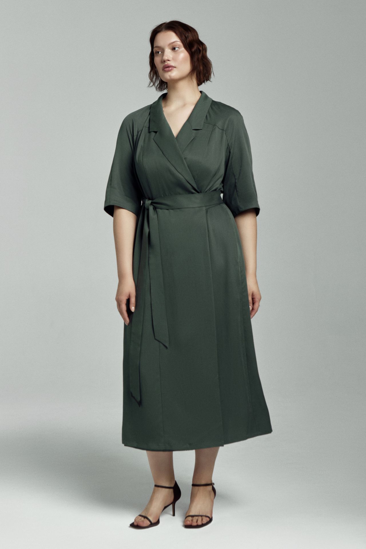 Платье-жакет струящееся