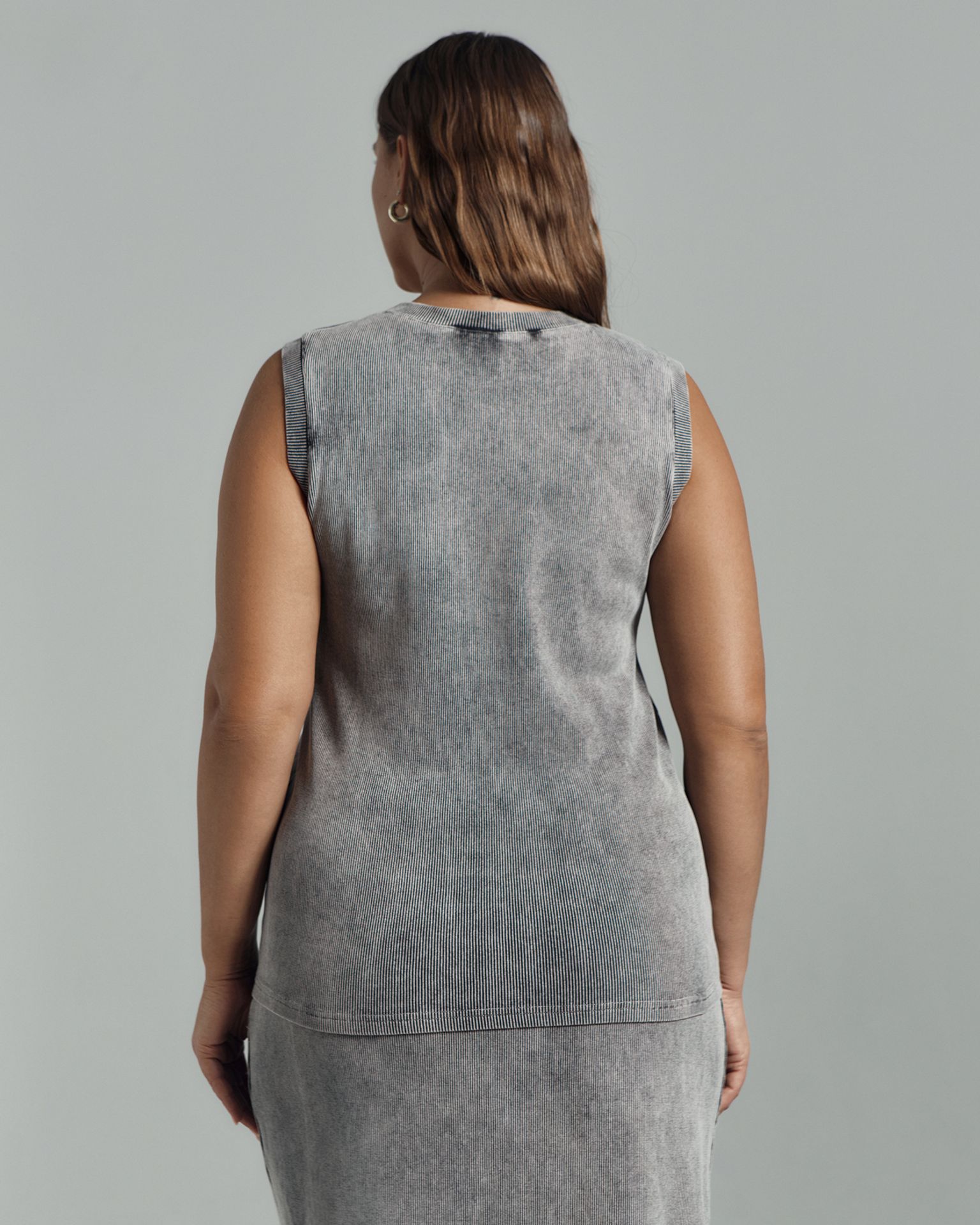 Топ в рубчик с эффектом варки