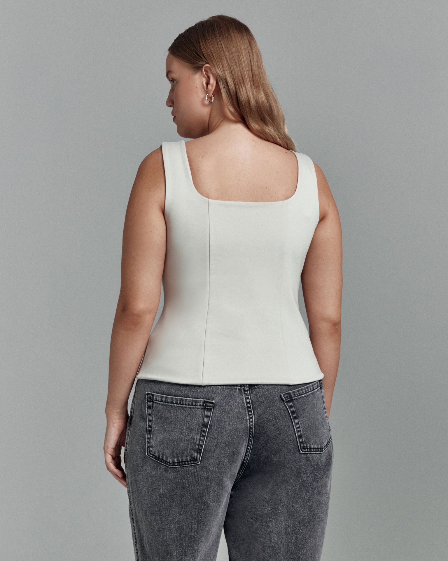 Топ трикотажный в корсетном стиле