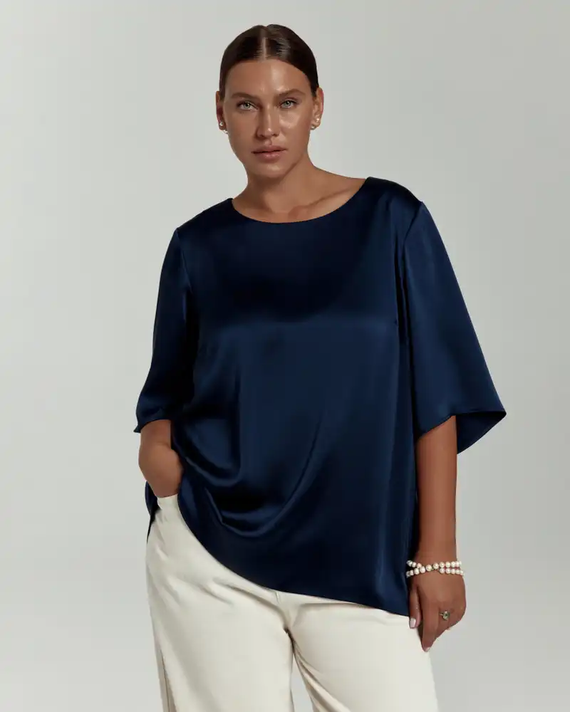 Топ-блуза струящаяся