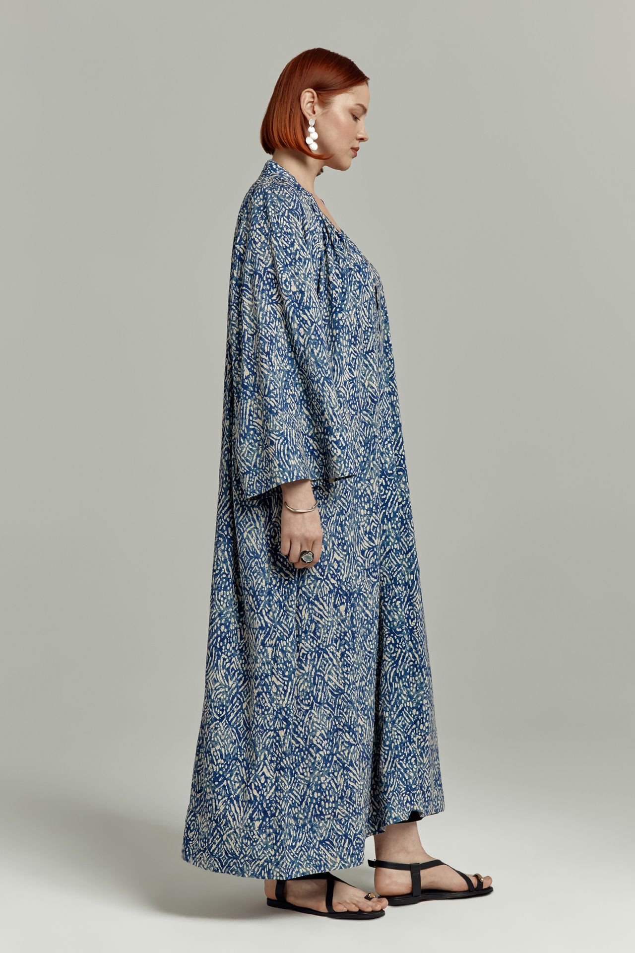 Платье-кимоно в принте