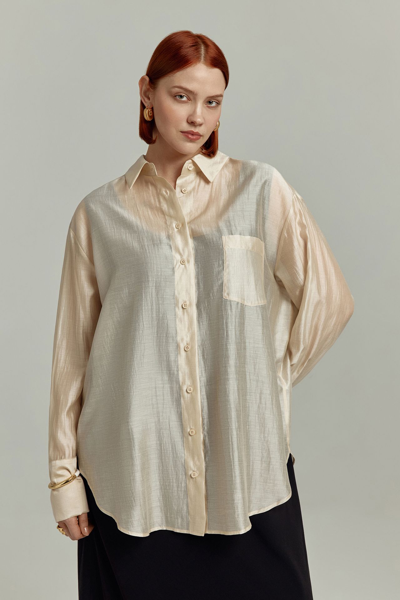 Рубашка полупрозрачная